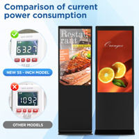 Layar LCD Digital 55 Inch Tipe Standing, Mesin Iklan Vertikal Ultra Tinggi, Layar Sentuh, Harga TV China