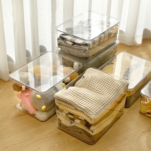 Moderno Organizador Multifuncional y Sostenible de Plástico Transparente de 10-20L para Joyería, Cocina, Juguetes, Ropa, Almacenamiento de Alimentos y Zapatero - Product Image 1
