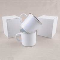 Tasses en émail personnalisées de 350 ml pour cadeaux d'affaires - Tasses à café personnalisables par sublimation, compatibles micro-ondes et lave-vaisselle, contemporaines