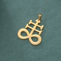 Pendentif Myshape Sigil de Lucifer, sceau de Satan, symbole satanique de Lucifer, breloque en acier inoxydable, accessoires DIY pour collier