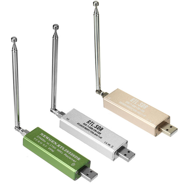 0.1MHz-1.7GHz SDR 0.5 PPM TCXO Compensated High Stability Full Band Software Receiver Aviation Band ADSB RTL2832U + R820T2