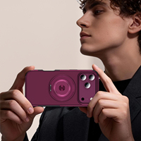 Étui de protection ultra premium hybride TPU PC avec support magnétique rotatif à 360°, antichoc, antidérapant, compatible avec la charge sans fil pour iPhone 18 Pro Max