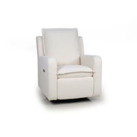 Fauteuil inclinable électrique pivotant en tissu Teddy, fauteuil à bascule inclinable pour chambre d'enfant et salon