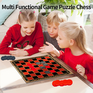 Juego de <span class=keywords><strong>Damas</strong></span> Plegable 2 en 1, Portátil, Grande, para Interior y Exterior, en Negro y Rojo, Venta al Por Mayor - Product Image 4