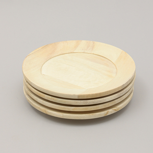 Assiette de présentation en bois naturel de 13 pouces, ronde, pour la décoration de table - Product Image 6