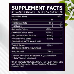 New Arrival Glucosamine Chondroitin Gummies with Turmeric Extract Support Bone Health and Relax body <b>Supplement</b> - Product Image 2