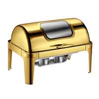 Nouveau Réchaud à buffet de luxe en acier inoxydable 9L avec réchaud à buffet à alcool pour hôtels