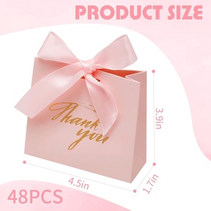 High Quality Custom Logo Luxury <b>Wedding</b> Party Paper Gift Packaging Bags With Exquisite <b>Ribbon</b> - Product Image 4