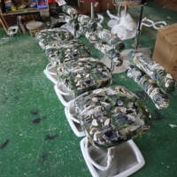Tabouret de bar moderne imprimé avec dossier en tissu, réglage de la hauteur par vérin à gaz, structure métallique, chaise de comptoir pour la maison