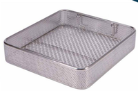 Panier de stérilisation moderne en acier inoxydable 304 316 316L, en treillis métallique tissé, écologique, avec poignée, pour nettoyage médical par ultrasons et filtration