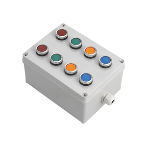 Caja de control de montaje en superficie de plástico ABS impermeable IP65 con 8 botones de doble fila y auto-reinicio, caja de botones - Product Image 6