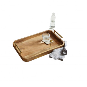 Bandeja de Servir de Madera de Mango con Acabado Natural de Diseño Exclusivo, 35x25x5 cm, Artesanía de Calidad, para Hoteles, Restaurantes, Utensilios de Cocina, Bandeja para Café - Product Image 4