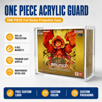Boîte de présentation en acrylique PRB-01 pour booster box One Piece, avec couvercle magnétique et protection UV, pour cartes One Piece, la meilleure collection de boîtes de jeu de cartes