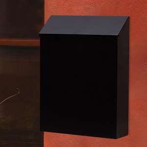 Modern Black Wall Mounted Mailbox Lockable Drop <b>Box</b> for <b>Outdoor</b> Porch Home Office Apartment Post for <b>Parcel</b> Reception - Product Image 3