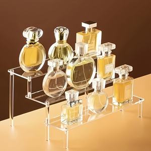 حامل عرض حمام أكريليك 3 طبقات ، منظم عطر ، حامل كب كيك شفاف للديكور والتخزين - Product Image 2
