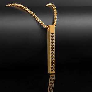 Colgantes, Collares, Dijes de Barra, Joyería de Acero Inoxidable, Diseños Punk, Dijes Grabados para Hombre - Product Image 5