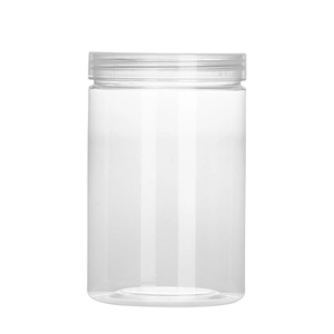 Transparent Plastic Jar Pet Material Round Food Grade Large Diameter 8.45 Cm Capacity 200-1500 Ml Airtight Container - Product Image 2