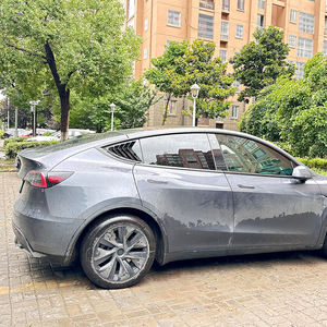 Tesla Model Y Rear Window Blinds Piano Black Carbon Fiber Texture Car Decals Body Stickers Exterior Modification - Product Image 1