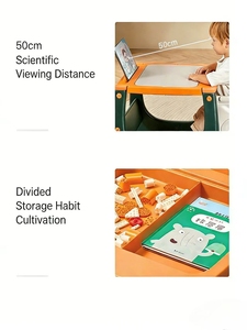 Chaise haute bébé convertible 3-en-1 moderne, table de jeu et chaise à bascule en plastique pour repas et allaitement – Meubles pour enfants – Offre spéciale - Product Image 4