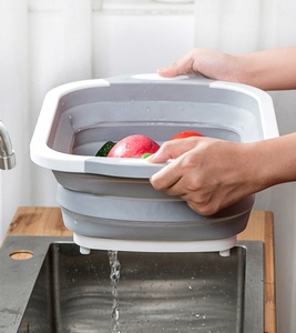 Cuisine Multifanctional Portable 2 en 1 Pliable Pliable En Plastique Blocs À Découper <span class=keywords><strong>Planche</strong></span> À Découper Panier À Laver - Product Image 6