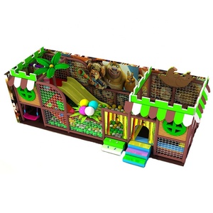 Aire de jeux intérieure avec toboggan double face, piscine à balles, ensemble complet pour enfants de 7 ans, équipements pour enfants, thème nature personnalisé - Product Image 3