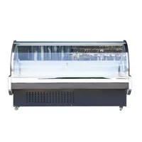 Curved Glass Type Meat Chiller, Deli Refrigerator