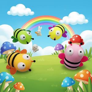 Creative 10cm Cartoon Little <b>Bee</b> Squishy Toy TPR Stress Relief Toy for 6+ Year Old Kids Easy Mood <b>Gift</b> - Product Image 3