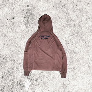 Sudadera con Capucha de Alta Calidad, Hombros Caídos, Cierre de Cremallera, Estampado, Unisex, Talla Grande, Estilo Vintage, Lisa, con Bordado de Logotipo Personalizado - Product Image 3