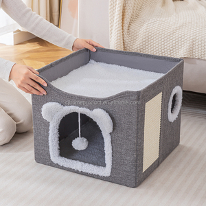 41*41*35cm Soft Linen Fabric Comfortable Home Use Livingroom Furniture Kid Children Orthopedic Pet <strong>Bed</strong> <strong>for</strong> <strong>Cat</strong> Cave Rest <strong>Cat</strong> <strong>Bed</strong> - Product Image 1