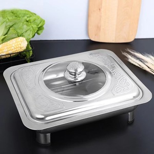 Plateau chauffe-<span class=keywords><strong>plats</strong></span> rectangulaire de qualité hôtelière avec <span class=keywords><strong>pieds</strong></span> amovibles en acier inoxydable pour cuisine - Product Image 5