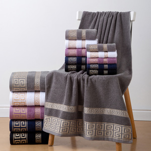 Khăn tắm trắng mềm mại bán buôn chất liệu cotton 70 x 140, khăn tắm khách sạn 100% cotton - Product Image 2