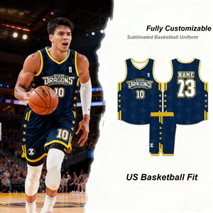 College-Basketball-Uniform-Stil - Individuelle Farben, Seitenstreifen-Designs & Schul-Spirit Sublimations-Basketballtrikot - Product Image 6