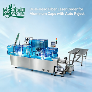 Máquina de Codificación Láser de Fibra Automática de Doble Cabezal con Sistema de Inspección y Rechazo por Visión para Tapas de Aluminio Antifalsificación - Product Image 3
