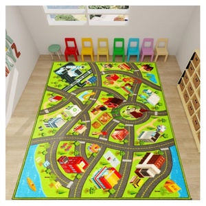 Alfombra de carretera hecha a máquina para niños, alfombra diseñada para niños, alfombrillas de juego para bebés, alfombras para suelo - Product Image 5