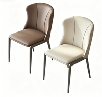 Chaise de salle à manger moderne et minimaliste avec coussin moelleux, table d'étude et dossier personnalisés pour restaurant et usage domestique