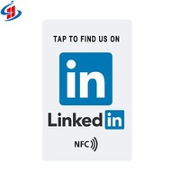 Personalizable 13,56 Mhz NFC QR Code 213/215/216 Tarjeta de PVC con RFID Mini Tag Programable para Facebook/Ins/Yelp Reviews