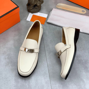 Lightweight comfortable men's classic casual cowhide upper with metal <b>accessories</b> stepping on daily office wear with flat <b>shoes</b> - Product Image 1