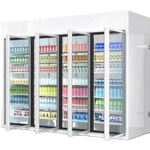 Refrigerador comercial personalizado, refrigerador floral para puerta de vidrio, a la venta