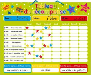 Ricompensa magnetica/<span class=keywords><strong>stella</strong></span>/responsabilità/tabella di comportamento per un massimo di 3 bambini tavola rigida con anello sospeso - Product Image 2