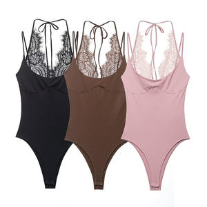 ZATRHMBM Ropa <span class=keywords><strong>de</strong></span> Mujer Primavera 2026 Nuevo Mono <span class=keywords><strong>de</strong></span> Moda con Empalmes Estilo Lei, Mono <span class=keywords><strong>de</strong></span> Mujer Ajustado con Cuello Halter <span class=keywords><strong>de</strong></span> Tendencia - Product Image 1