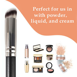 BEAUTY PLANET Private Label Pinceaux <span class=keywords><strong>à</strong></span> manche en bois pour le maquillage <span class=keywords><strong>Tête</strong></span> plate Pinceau de maquillage unique Pinceau correcteur liquide <span class=keywords><strong>Pro</strong></span> <span class=keywords><strong>à</strong></span> dessus plat - Product Image 5