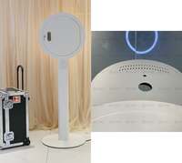 Mesin Photo Booth DSLR 2026 Pengiriman Cepat dengan Lampu LED RGB Kipas Pendingin Terintegrasi Casing Photobooth iPad untuk Pesta Pernikahan
