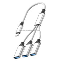USB C 3.0 mâle vers USB 3.0 femelle HUB adaptateur multi-ports câble d'extension pour ordinateur portable câble de transfert de données de charge haute vitesse