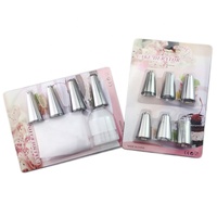 Yosen Umweltfreundliche, Ungiftige Edelstahl 6-teilige Spritztüllen-Sets, Gebäck-Dekorationstüllen und Kupplungen für Kuchen und Desserts