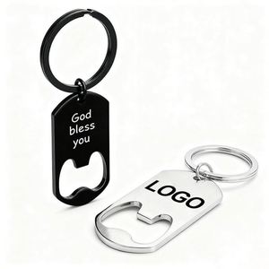 WSY968 <b>Custom</b> Metal Keychain Bottle Opener with Logo Wholesale Cheap Beer Wine Bottle Opener Promotion Holiday Gift - Product Image 1