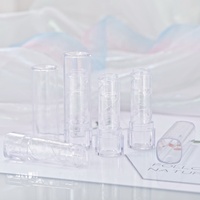 Conteneur de rouges à lèvres en plastique abs, diamètre 12.1mm, 3.5g, Tube rond transparent pour baume à lèvres, en Stock, livraison gratuite