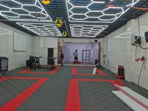 Tùy chỉnh màu xanh tím trắng vàng lên và xuống dẫn tường ánh sáng trần với hình lục giác loại hình dạng ngoài trời - Product Image 5