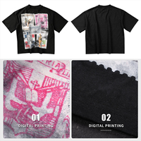 Camiseta Personalizada Estilo Streetwear con Impresión Digital Gráfica DTG de 260gsm para Hombre, Camisa Oversized 100% Algodón