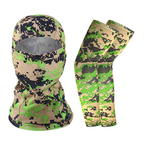 Outdoor Sun Protection Ice Silk Sleeves And Face Mask Set Breathable High Elasticity Cycling Gear Multi Functional - Product Image 3