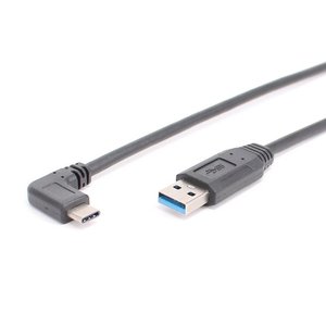 สายดาต้า USB3.0 แบบ A Male to Type C หัวงอขวา สำหรับโทรศัพท์มือถือ ชาร์จเร็ว สายทองแดงบริสุทธิ์ หุ้มฉนวน PVC สายข้อศอก - Product Image 4